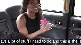 Busty black chick tricked into pounding in car