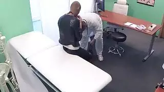 Super hot robber babe fucks doctor