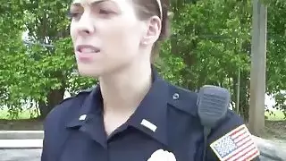 Amateur big black cock violator tag team fucked by two kinky police woman