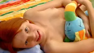 Adorable young redhead gets asshole fucked fine