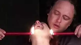 Hot wax punishment and amateur bdsm of crying Isab