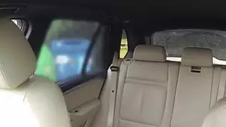 Young guy bangs busty female taxi driver