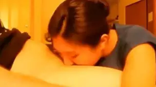 Nice sloppy blowjob at home