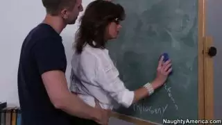 Lustful MILF teacher Veronica Avluv pleases student's cock